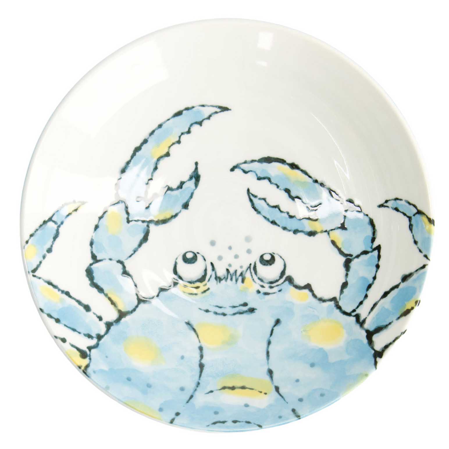 Tokyo Design Studio Seafood Deep Plate 21.5x5cm Crab Light Blue
